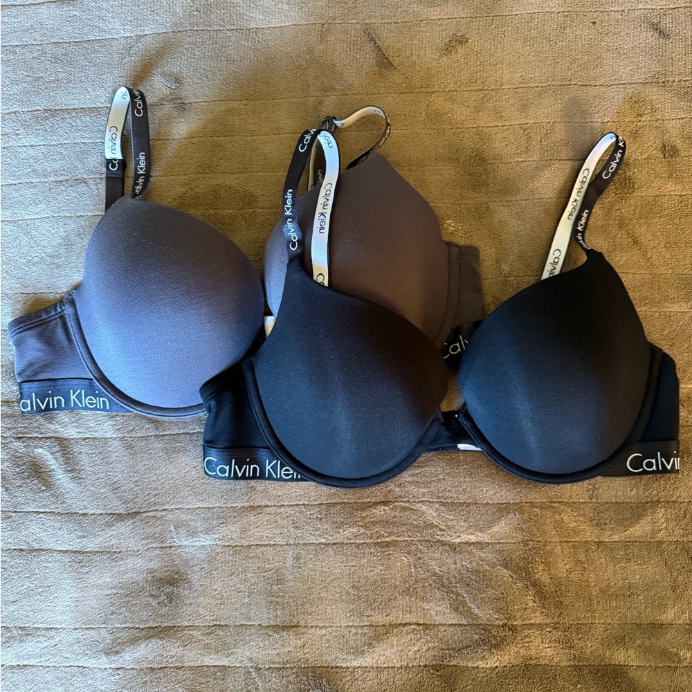 2 Calvin Klein Bras 38C